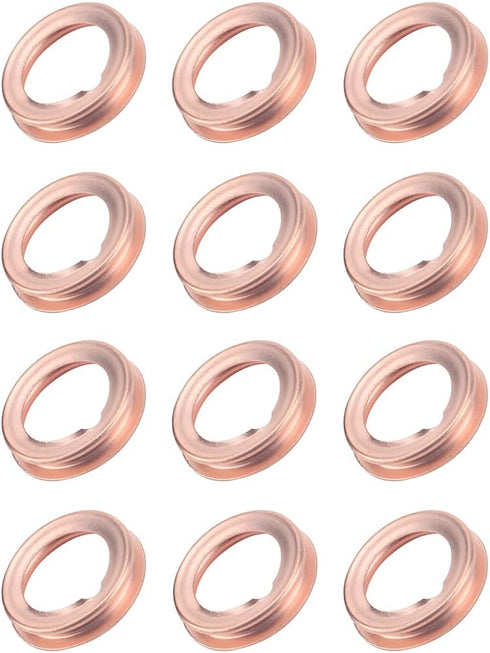 12PCS Car Oil Drainage Gasket, 17mm Auto Copper Crush Washer Oil Drain Plug Gasket, fits Versa Titan G25 G37, Replace 11026-JA00A, 11026-01M02, F4...