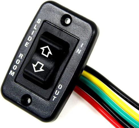 Lippert Components Slide-Out Electric Switch Assembly Replacement - Black — For Above Floor and Through Frame Slides - Exact-Match Component - Eas...