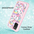 Compatible with Samsung Galaxy A02S, Cute Unicorn Pink Pattern Dual Layer Heavy Duty Shockproof Shockproof Defender Transparent Bumper Back Cover ...