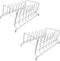 Huji Plates Holder Pots Pans Lid Organizer Rack for Cabinet, Pantry or Kitchen Counter (TWO, WHITE)...