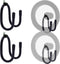 2 Pack Pot Lid Organizer Rack, Black Pot Lids Holder for Cabinet Door/Wall, No Drilling Adhesive Wall/Door Mounted Rustproof Pot and Pan Cover for...