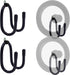 2 Pack Pot Lid Organizer Rack, Black Pot Lids Holder for Cabinet Door/Wall, No Drilling Adhesive Wall/Door Mounted Rustproof Pot and Pan Cover for...