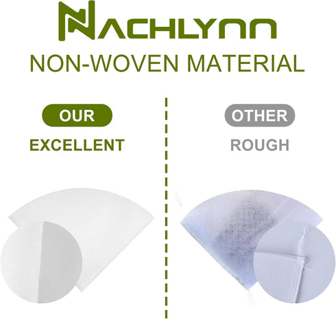 Fryer Oil Filter, 50pcs Cooking Oil Filter 10 inch Non-Woven Filter Cones Grease Filter Cones Kitchen Oil Filters Maple Syrup Filters Beeswax Filt...