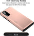 Jiunai for Samsung Galaxy S20 FE Case Card Holder Wallet for 2 Cards CC IDs Holder Sliding Back Pocket Protective Dual Layer Rubber Cover Phone Ca...
