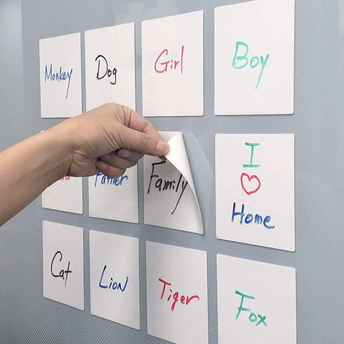 Dry Erase Sticky Notes Reusable - 4"×4"-6 Pack.White Sticky Notes Non-Magnetic Whiteboard Stickers for Wall?PC?Wood?Bricks...