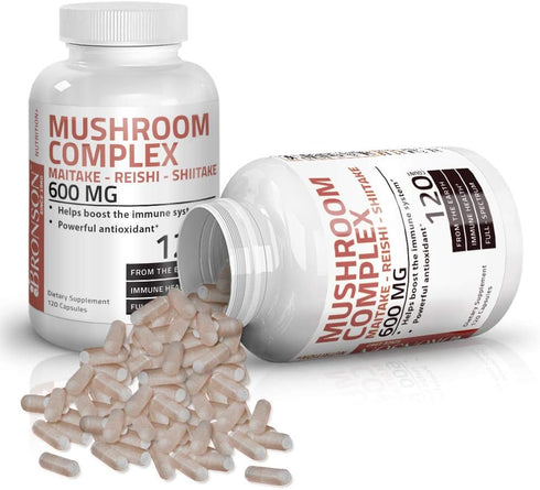 Triple Mushroom Complex - Maitake - Reishi - Shiitake - Powerful Antioxidant and Immune System Booster - Full Spectrum Mushroom Complex - 600 mg C...