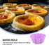 10 Pcs Moldes Para Gelatinas 2.8in Flower Silicone Baking Cups Silicone Donut Molds for Baking Egg Tart Mold Silicone Cupcake Molds...
