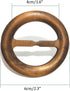 10 Pcs Natural Wooden Round Shape Scarf Ring Tee Shirt Clips T-Shirt Clasp Clip Ring Clothing Ring Wrap Holder for Women Lady Girls(Mixed Color)...