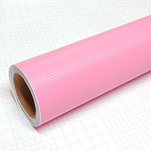 DIYAH 3D Pink Carbon Fiber Film Twill Weave Vinyl Sheet Roll Wrap DIY Decals 12" X 60" (1FT X 5FT)...