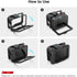 SmallRig Hero12 / Hero11 / Hero 10 / Hero 9 Black Cage for GoPro, with 2 Cold Shoe Mount for GoPro Light Mod and Common Microphone, Led Video Ligh...