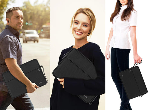 Laptop Sleeve Case 15.6 Inch, Water Resistant Shockproof Protective Computer Cover with Handle, Traveling Carrying Bag with Pocket, Portable Lapto...