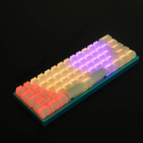 YMDK 1.5mm ABS 108 87 61 ANSI ISO Blank Milk Fog OEM Profile Shine Through Keycap for RGB MX Mechanical Keyboard GK61 (61 ANSI)(Only Keycap)...