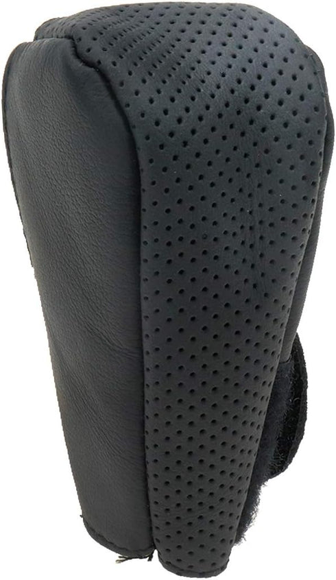Leatherette Gear Shift Knob Cover, Hoop and Loop Design Auto Car Shift Knob Protector, Black...