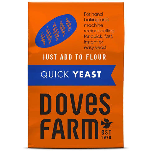 Doves Farm Quick Yeast | For Bread & Pizza Dough Baking | Useful for Home Hand Baking & Bread Machine | Highly Effective Instant Dry Yeast | 4.41 ...