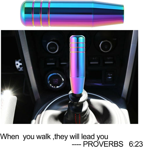 Weighted Manual Shift Knobs Multicolor, 5 Inch with 3 Threaded Adapters M8 M10 M12 x 1.25, Metal Gear Stick Shift Knob Aluminum Alloy, Universal C...