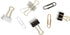 U Brands Classic Clips Set, Office Supplies, Black and White with Gold, Office Supplies, Paper and Binder Clips, 80 Count...