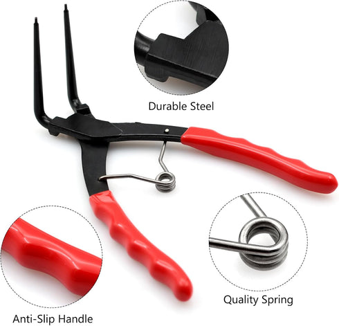 Snap Ring Pliers, 90 Degree Long Nose Pliers Internal Master Cylinder Heavy Duty Retaining Ring Plier Pliers, Bent Lock Circlip Pliers for Trucks ...