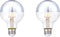 Westinghouse 51691EC2 4.5 Watt (40 Watt Equivalent) G25 Dimmable Half Chrome Filament LED Light Bulb, E26 Medium Base, 2 Pack...