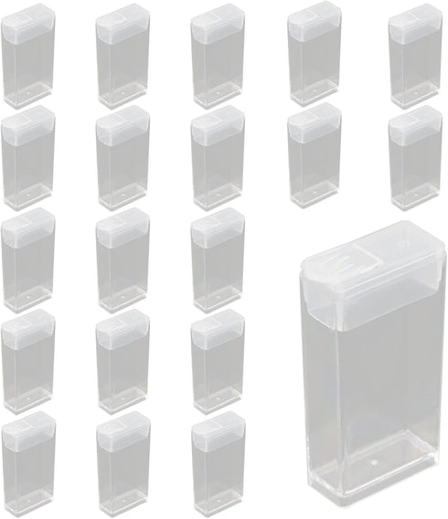 20 Pack Transparent Bottles Diamond Embroidery Storage Jars Small Beads Storage Container Refills Clear Plastic Storage Box for DIY Stitch Tools N...