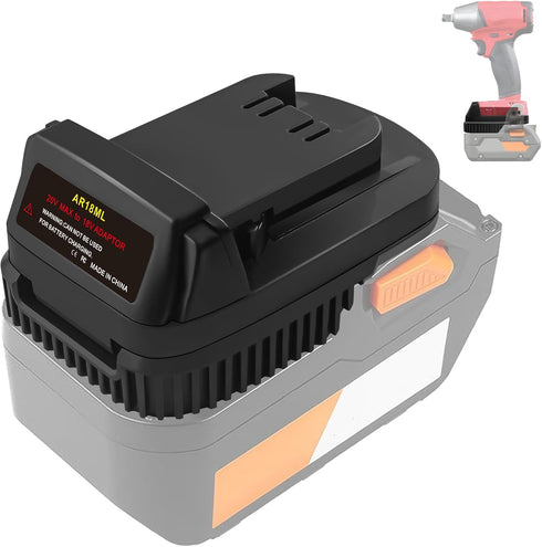 Adapter for Ridgid AEG 18V Battery to for Milwaukee M18 18V Cordless Tools, Use for Ridgid 18V Platform Batteries (Adapter Only)...