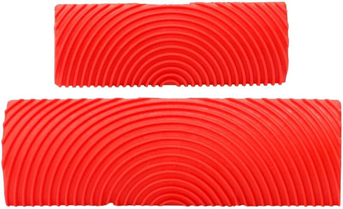 Wood Grain Effect Painting Tool, 2Pcs Rubber Graining Tool Cylinder Wood Pattern Wall Paint Brush Painting Tool Wall Decoration DIY Household Wall...