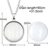 Julie Wang 10 Sets Stainless Steel Bezel Tray Pendant with Glass Cabochons and Chain for Resin Photo Jewelry Necklace Making Round 30x30mm...