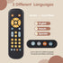 Nueplay Baby TV Remote Control Toy with Light and Sound, Toddler Realistic Controller with 3 Languages, Early Educational Learning Musical Toys, P...