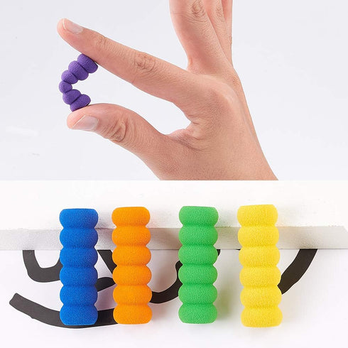 GORGECRAFT 60PCS 10 Colors Soft Foam Pencil Grips Pen Grippers Pencil Cushion Pen Holder Sponge Grips Painting Drawing for Adults Arthritis Writin...