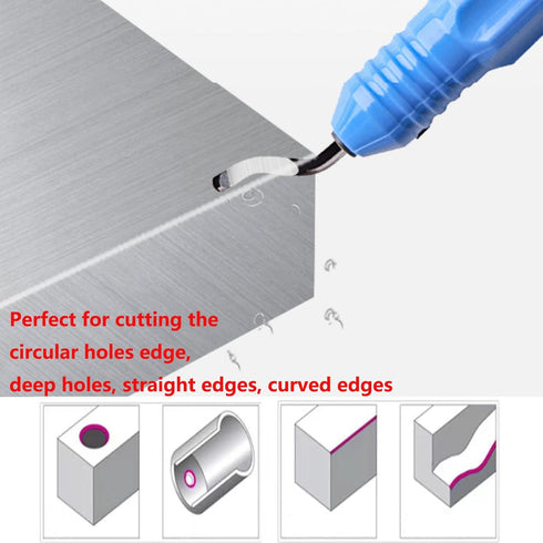 Deburring Blades Set of 10 Pcs BS1010,Deburring Tool Kit, High Speed Steel,Precision Edge Burr Removal on Metal, Aluminum, Copper, Resin Art,Plast...