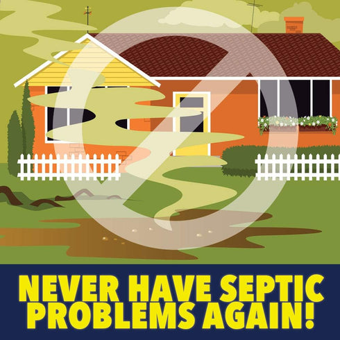 ONE FLUSH - Septic Tank Treatment Packets, 6-Month Supply of Easy-Flush Bacteria & Enzyme Packets - Proactive Prevention for Sewage Backups, Made ...