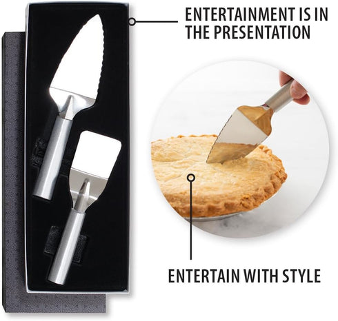 Rada Cutlery 2-Piece Pie and Mini Dessert Server Set, Silver Handle...