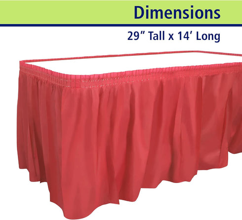 Party Dimensions Plastic Table Skirt, 29-Inches by 14-Feet - Red - 1 Pack...