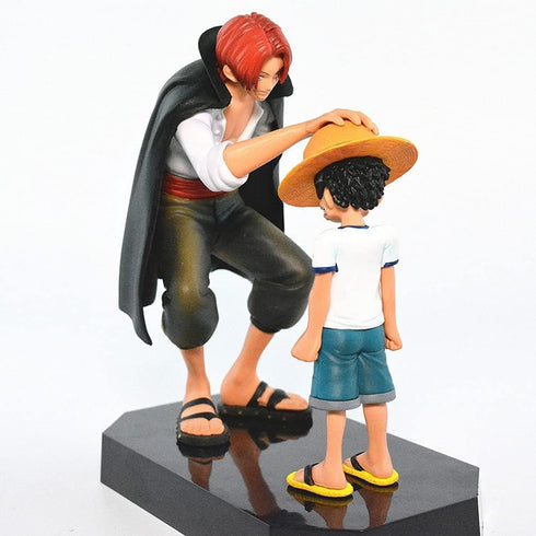 Anime Luffy Figure, Shanks Touching Luffy Figure Anime Action Figure Collection Statue Doll Toy Gift...