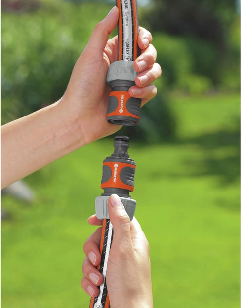GARDENA coupling, connection piece for secure hose connection, connection of two hoses for extension, to the transition from 13 mm (1/2) to 13 mm ...