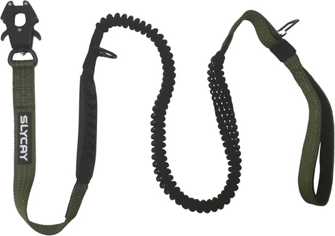 No Pull Tactical Dog Leashes for Medium Large Dogs Heavy Duty with Aluminum Frog Clip? Reflective Bungee Dog Leash with Soft Paded Handle?ArmyGree...