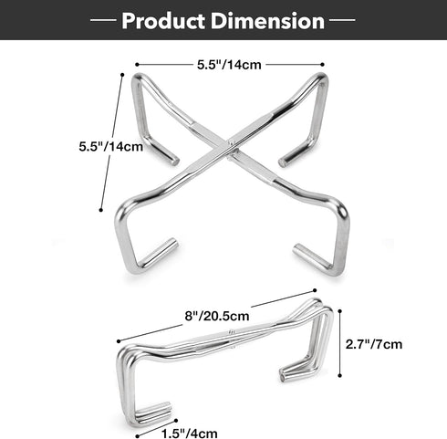 Stanbroil 8" Stainless Steel Folding Dutch Oven Lid Stand for Campfire Cooking, 4-in-1 Folding Pot Stand Camp Dutch Oven Tool...