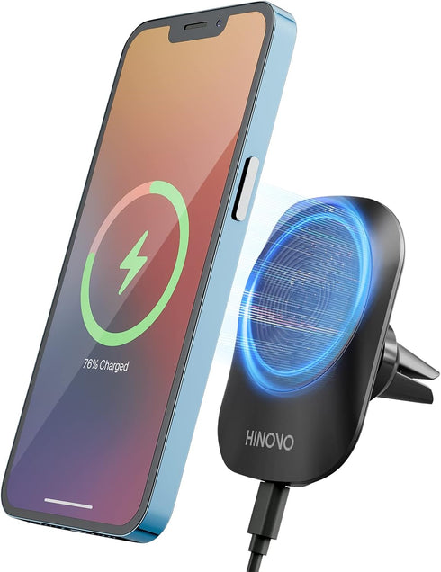 Wireless Car Charger, Car Mount for iphone Detachable & 360° Rotatable, 15W Wireless Fast Charging iPhone Car Holder?Mag-Safe Car Mount Charger on...