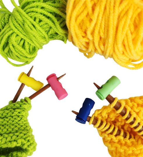 4 PCS Knitting Stitch Stoppers, Colorful Needle Point Protectors?Spring Needle Stopper?Knitting Gifts?Knitting & Crochet Supplies?Knitting Accesso...