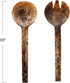 Creative Co-Op, Brown, Resin Salad Servers with Matte Marble Finish, Set of 2, Medium...