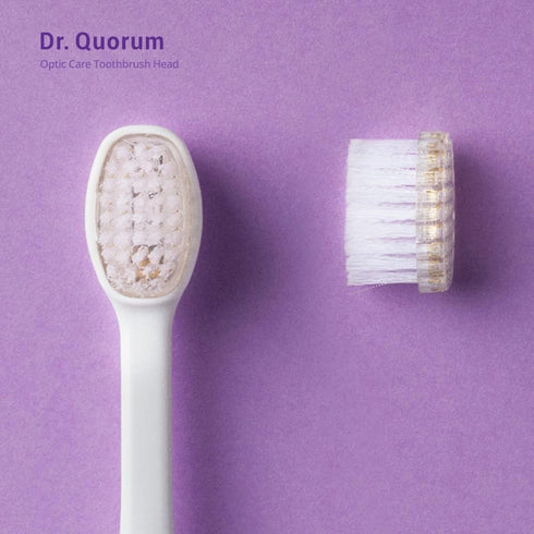 Optic Care Toothbrush Head 4 pcs(2 pcs X 2 packs), Toothbrush Head for Dr. Quorum Optic Care Electric Toothbrush, Fiber Optic Bristles...