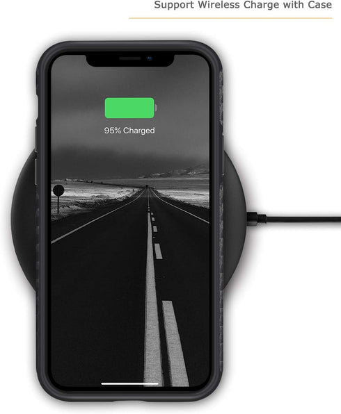 Tasikar Compatible with iPhone 11 Case Carbon Fiber Leather Design with TPU Bumper Premium Hybrid Case (Black)...