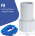1-1/2" Threaded Pool Hose Cuff Swimming Pool Vacuum Hose Replacement Cuff Spiral Wound Vacuum Hose Repair Hose Ends (4)...