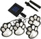 4 Solar Dog Animal Paw Print Lights Garden Statue Lantern Led Path 3" Light Lamp for Garden Patio Yard Decor Walkway Lighting (Cool White)...