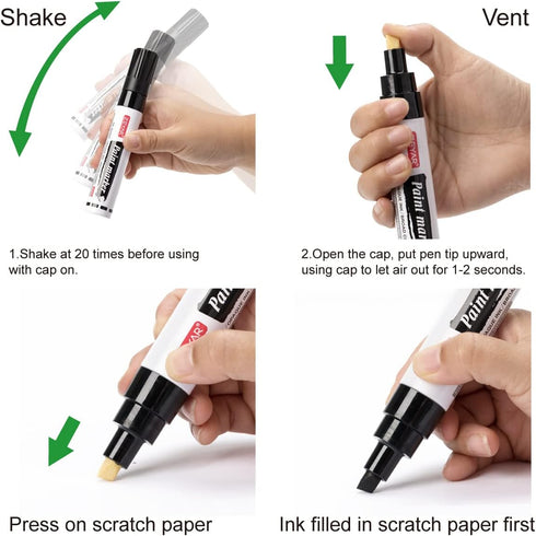 ZEYAR Paint Markers, Jumbo size, Chisel Point, Premium Waterproof & Smear Proof Ink, Aluminum Barrel, Great on Plastic, Wood, Rock, Metal and Glas...