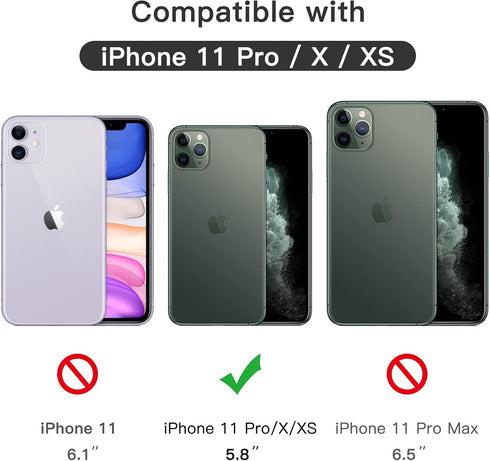 JETech Full Coverage Screen Protector for iPhone 11 Pro/iPhone X/iPhone XS 5.8-Inch, Black Edge, 9H Tempered Glass Film Case-Friendly, HD Clear, 3...