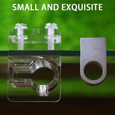 MiOYOOW Tube Fixture Holder, Mini Aquarium Fixing Clamp Anti Overflow Aquarium Pipe Clip with Screw & Screwdriver for Fish Tank Aquarium (L)...