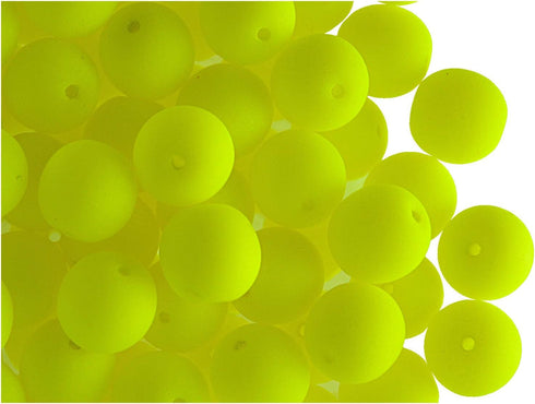 SCARA 100 pcs Czech Glass Round Beads 0.31 inches (8mm), Warm NEON (UV Active) Glass beads for Jewelry and Bracelets Making, Beads for Bracelets, ...