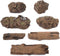 HUIANER Artificial Tree Stump Stones 7pcs Mini Fairy Garden Figurines Stumps Ornaments Miniature Stone Rock Statue for Train Landscape Railway San...