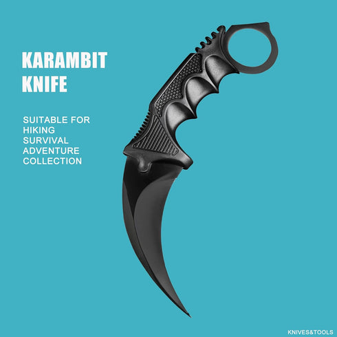 2 Pieces Karambit Knife Fixed Blade Tactical Camping Tool,Outdoor Hunting Knife with Sheath and Cord, Suitable for Hiking, Adventure, Survival and...