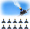 POCKET PANDA Mister Nozzle Replacement Kit, 10 Pcs Outside Brass Mist Nozzles & Tees for 1/4'' Hose, Outdoor Water Misting Cooling System Sprinkle...
